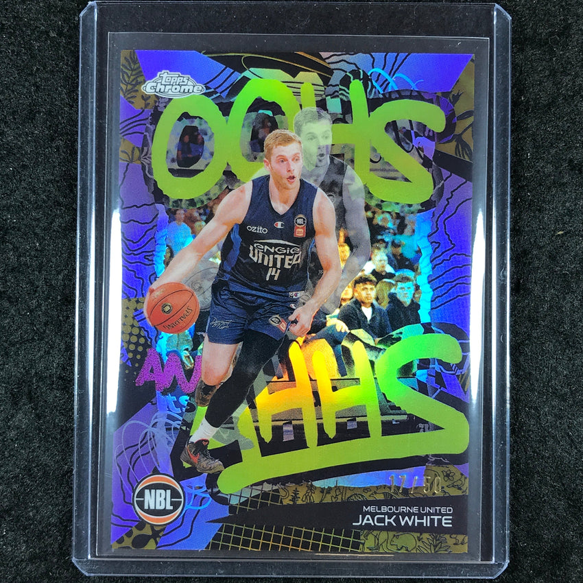 2024-25 Topps Chrome NBL JACK WHITE Oohs and Ahhs Gold 17/50 #10