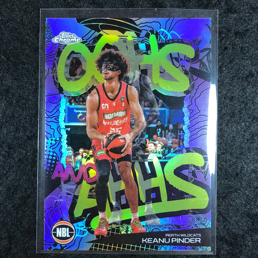 2024-25 Topps Chrome NBL KEANU PINDER Oohs and Ahhs Refractor #23