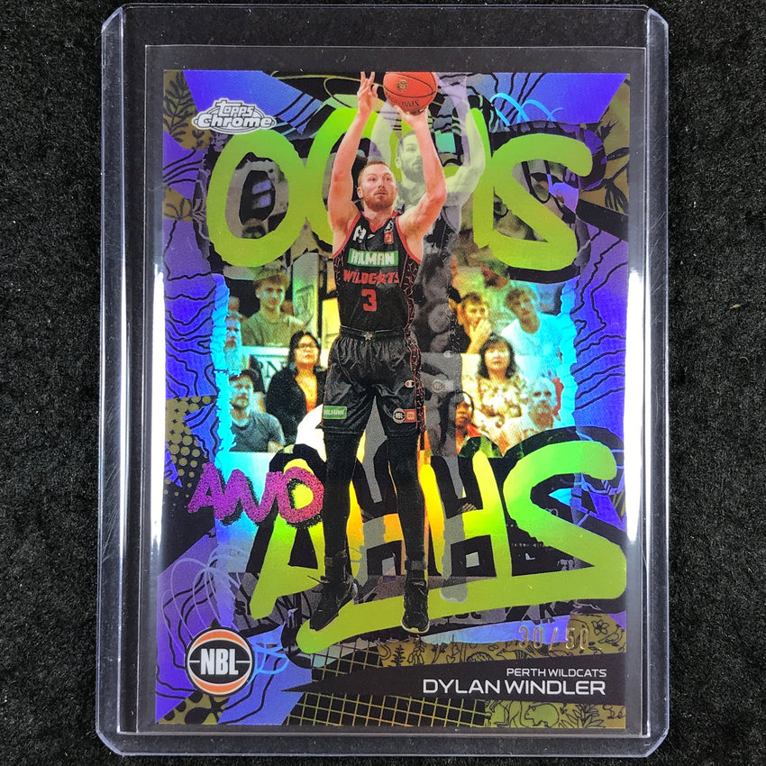 2024-25 Topps Chrome NBL DYLAN WINDLER Oohs and Ahhs Gold 30/50 #14
