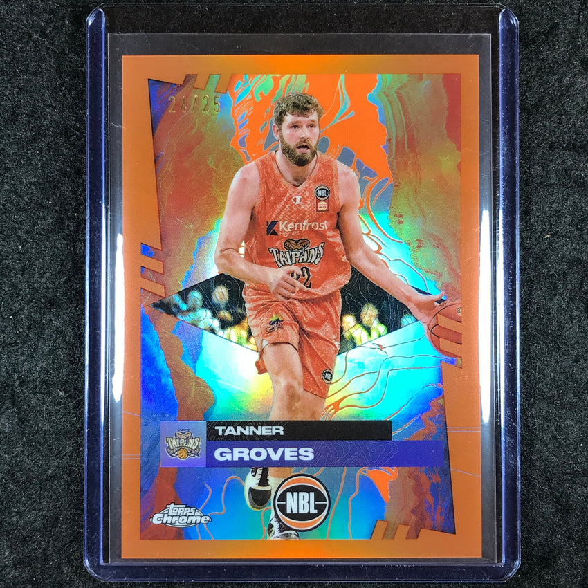 2024-25 Topps Chrome NBL TANNER GROVES Base Orange 24/25 #25