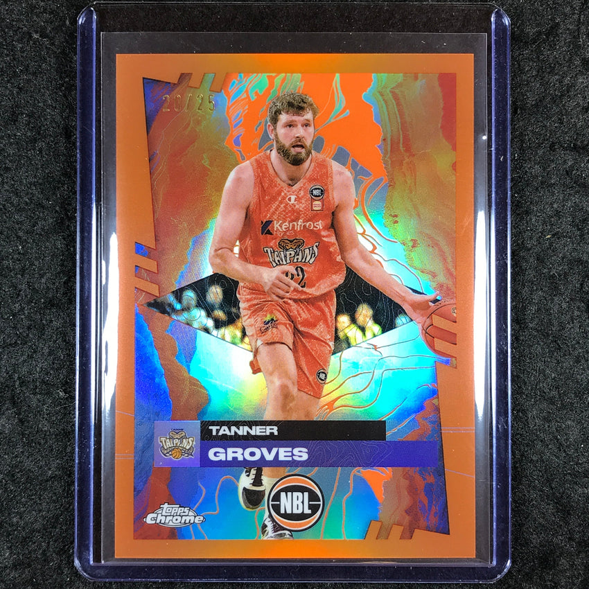 2024-25 Topps Chrome NBL TANNER GROVES Base Orange 20/25 #25