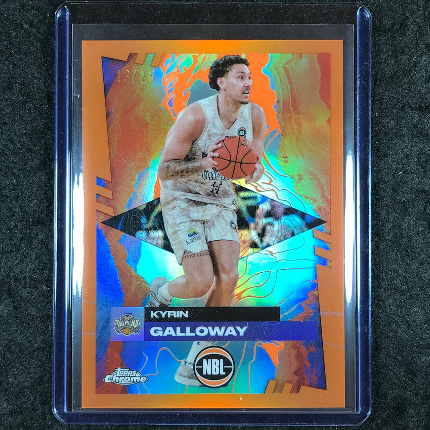 2024-25 Topps Chrome NBL KYRIN GALLOWAY Base Orange 13/25 #27