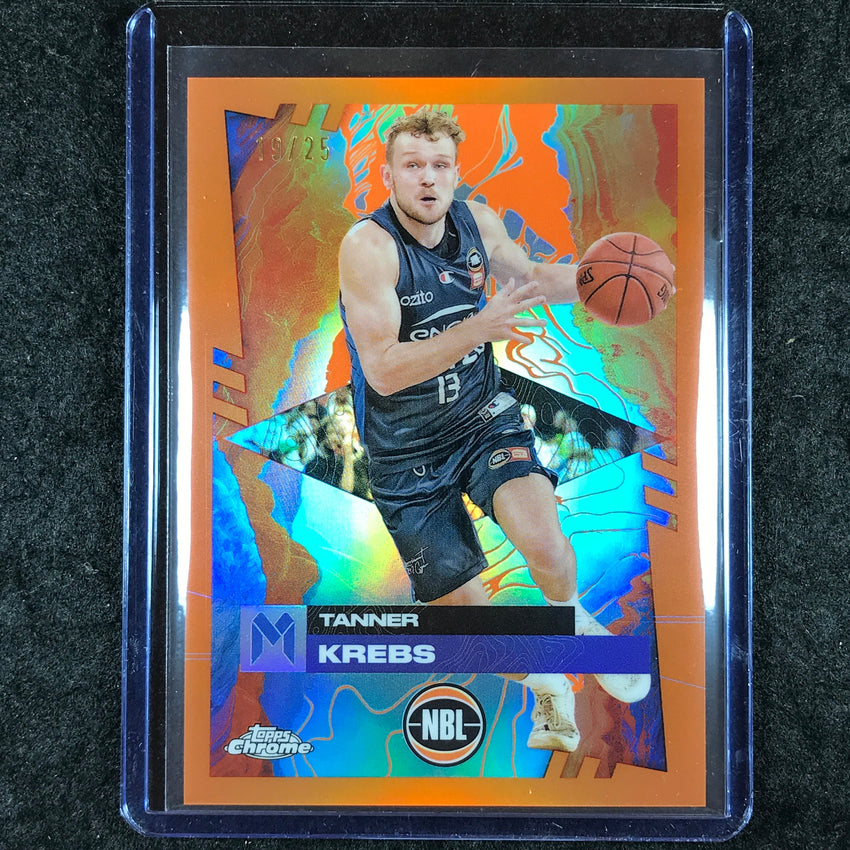 2024-25 Topps Chrome NBL TANNER KREBS Base Orange 19/25 #47