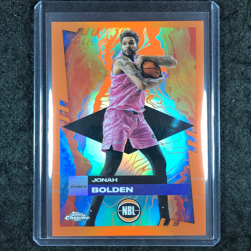 2024-25 Topps Chrome NBL JONAH BOLDEN Base Orange 22/25 #54