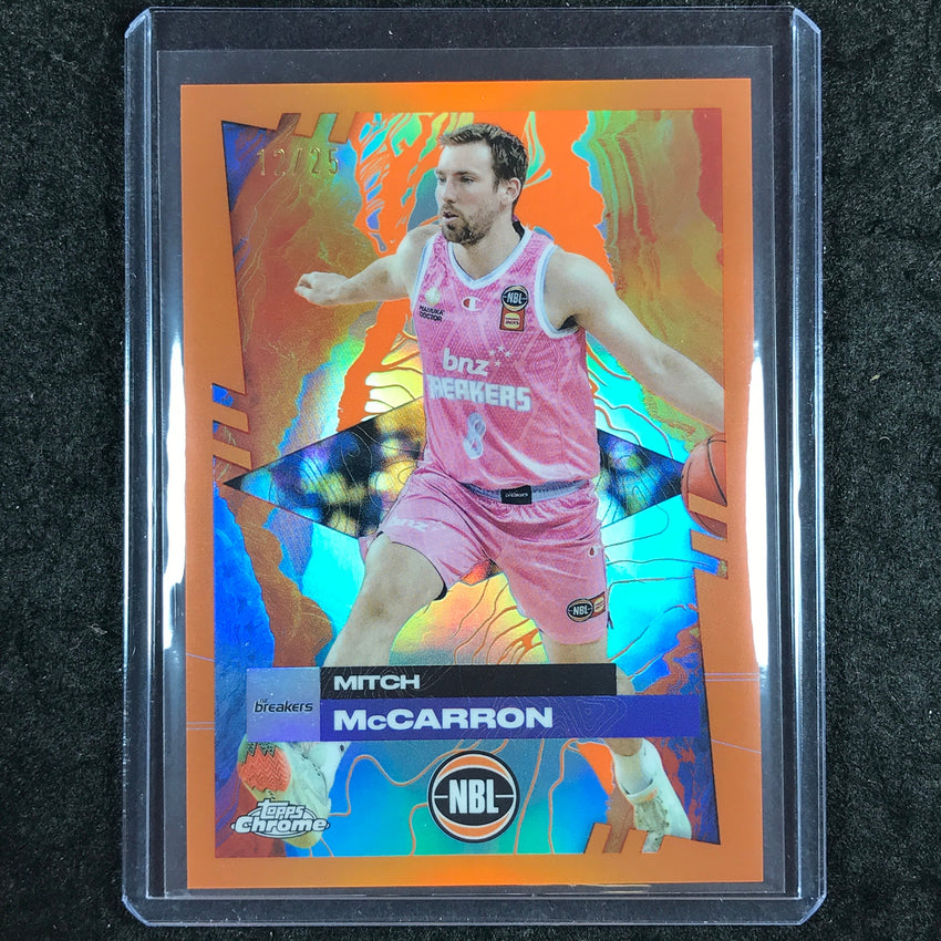 2024-25 Topps Chrome NBL MITCH MCCARRON Base Orange 12/25 #55