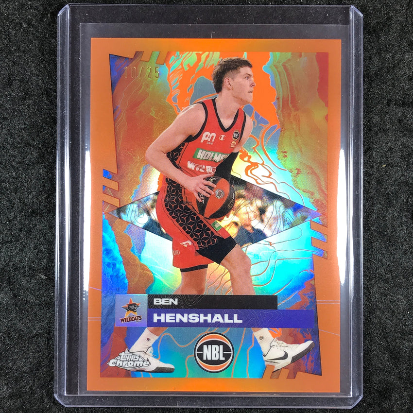 2024-25 Topps Chrome NBL BEN HENSHALL Base Orange 10/25 #69