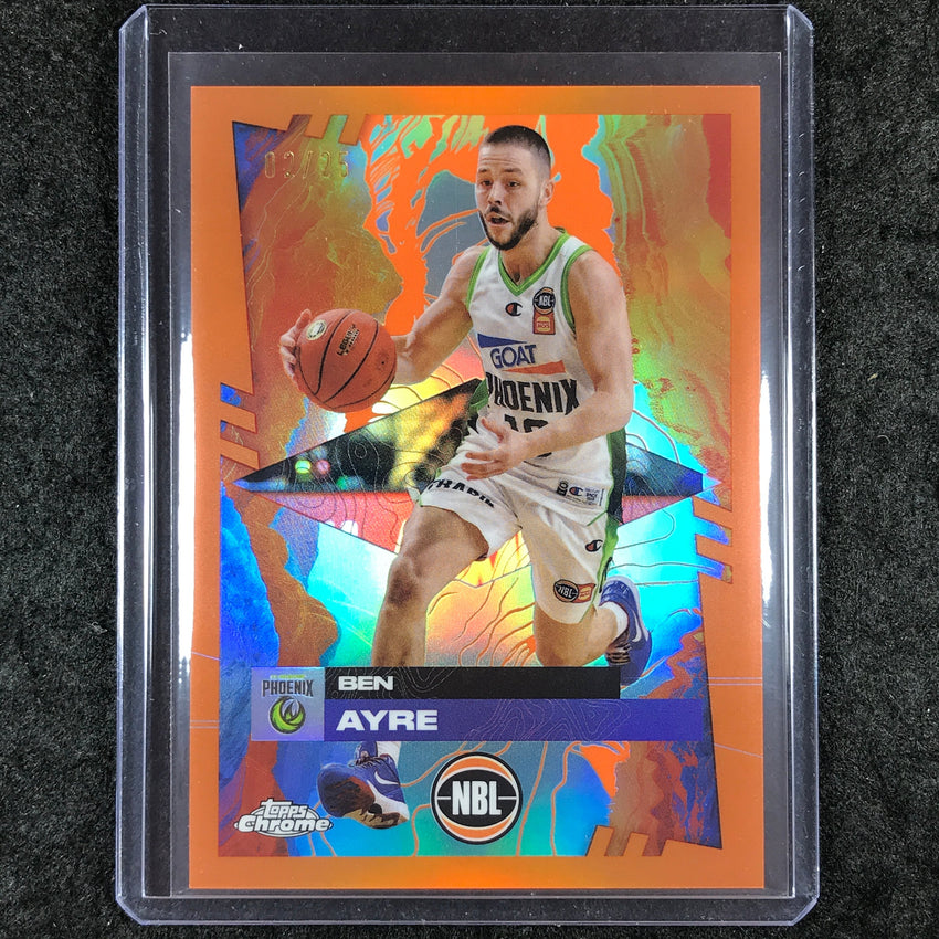 2024-25 Topps Chrome NBL BEN AYRE Base Orange 2/25 #72