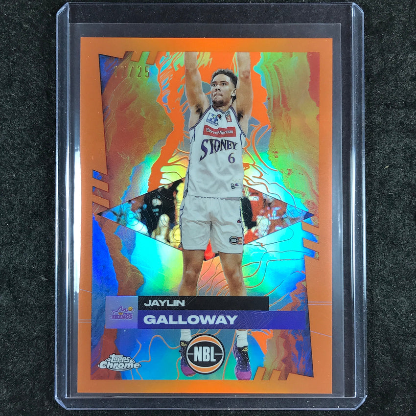 2024-25 Topps Chrome NBL JAYLIN GALLOWAY Base Orange 17/25 #83