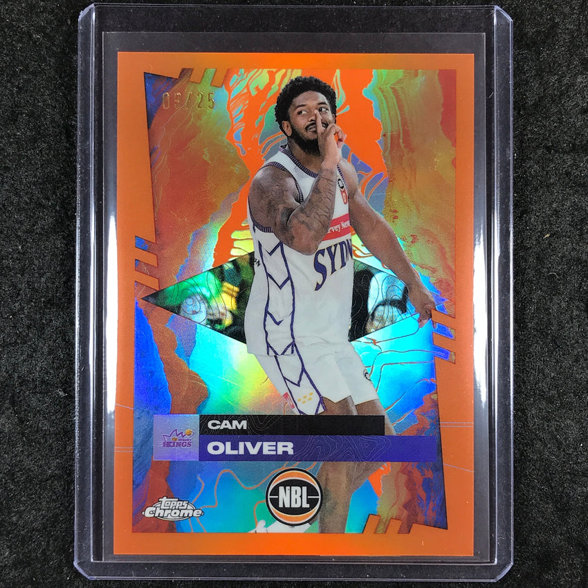 2024-25 Topps Chrome NBL CAM OLIVER Base Orange 9/25 #86
