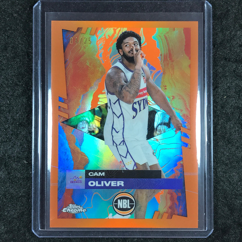 2024-25 Topps Chrome NBL CAM OLIVER Base Orange 4/25 #86