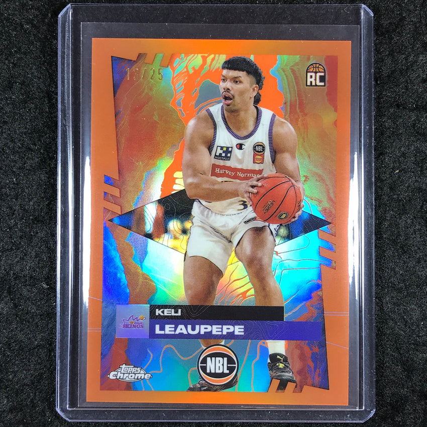 2024-25 Topps Chrome NBL KELI LEAUPEPE Rookie Base Orange 13/25 #87