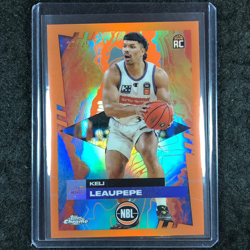 2024-25 Topps Chrome NBL KELI LEAUPEPE Rookie Base Orange 22/25 #87