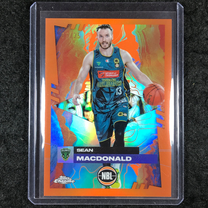 2024-25 Topps Chrome NBL SEAN MACDONALD Base Orange 2/25 #98
