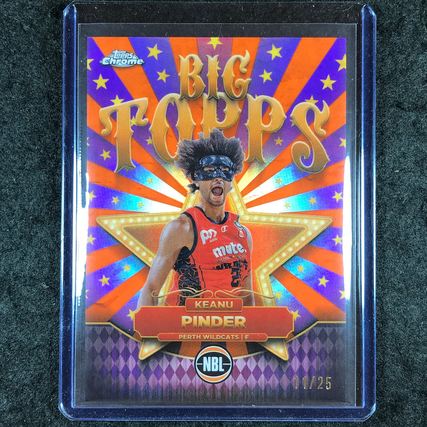 2024-25 Topps Chrome NBL KEANU PINDER Big Topps Orange 11/25 #17