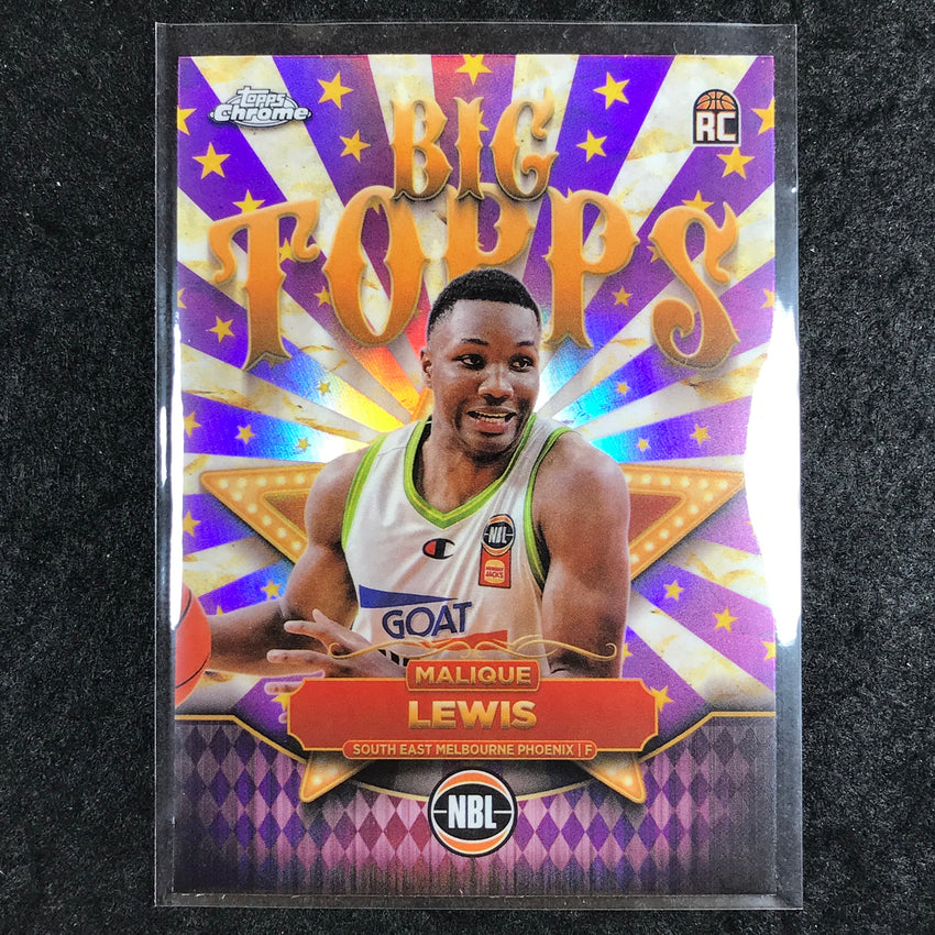 2024-25 Topps Chrome NBL MALIQUE LEWIS Big Topps Rookie Refractor #8