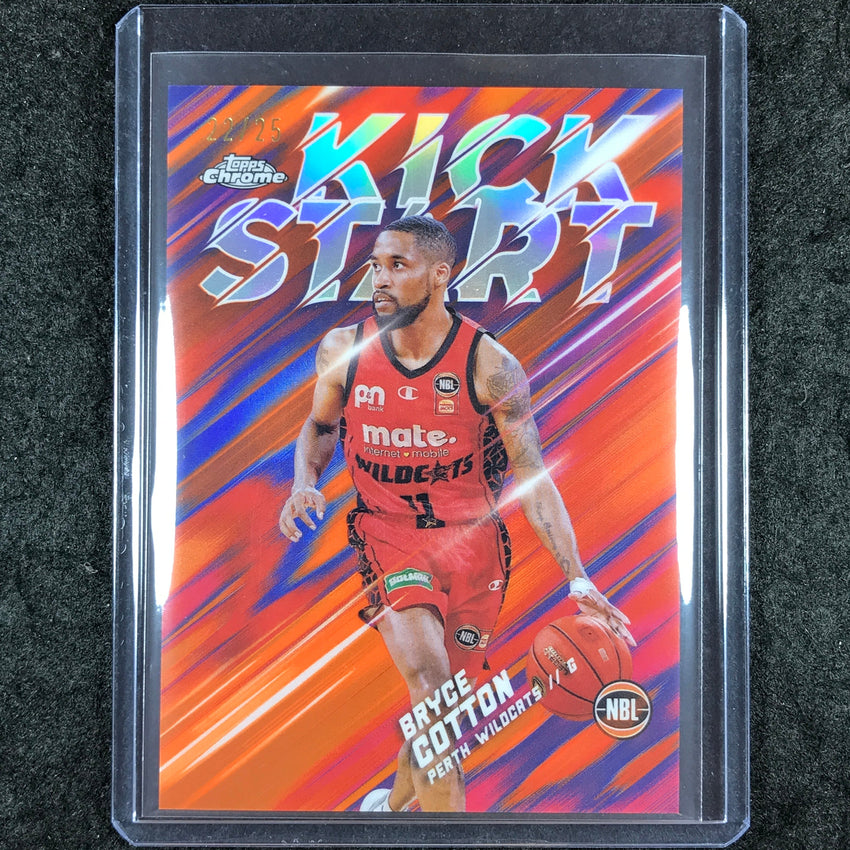 2024-25 Topps Chrome NBL BRYCE COTTON Kick Start Orange 22/25 #7