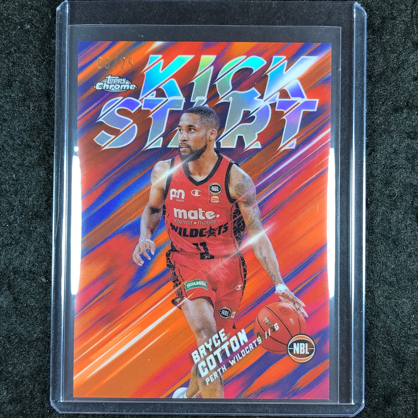 2024-25 Topps Chrome NBL BRYCE COTTON Kick Start Orange 9/25 #7