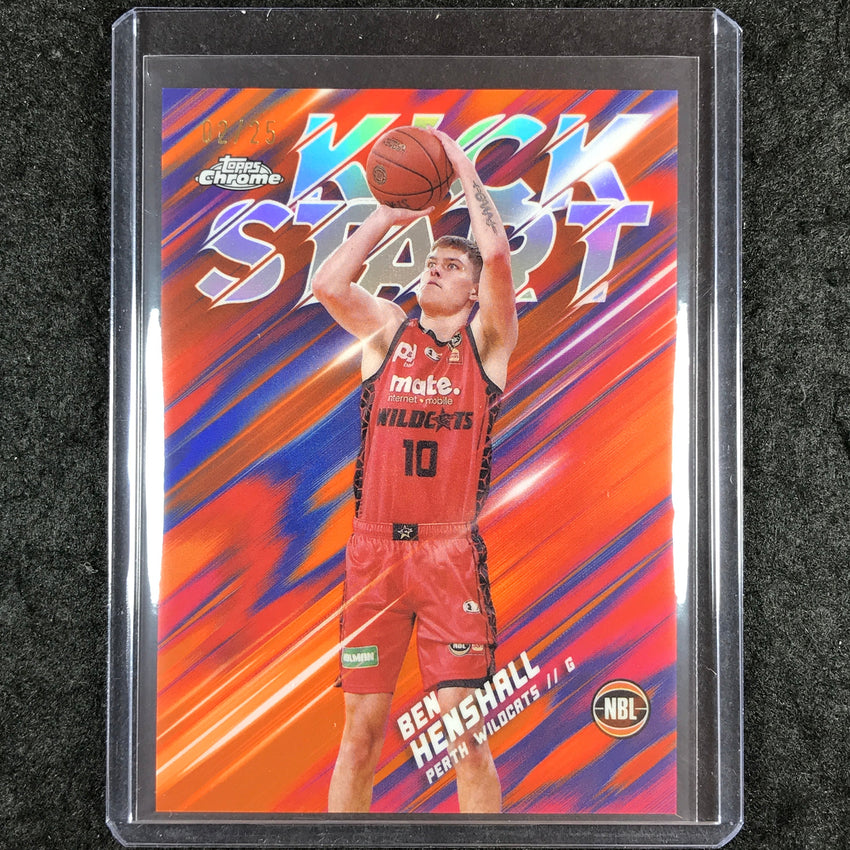 2024-25 Topps Chrome NBL BEN HENSHALL Kick Start Orange 2/25 #17