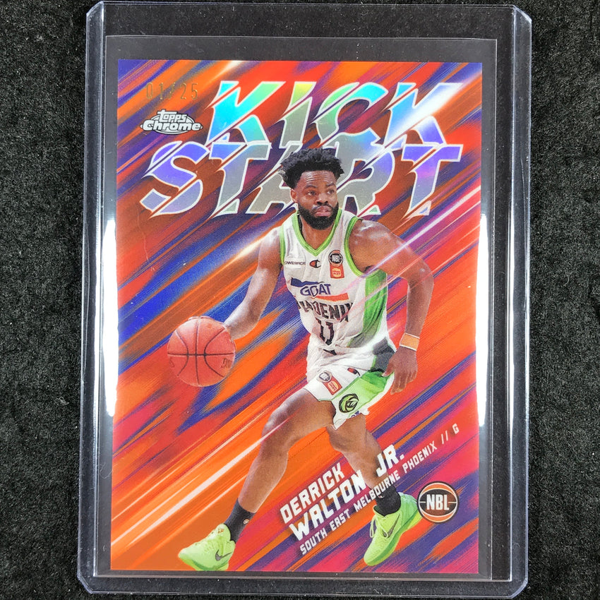 2024-25 Topps Chrome NBL DERRICK WALTON JR. Kick Start Orange 1/25 #18