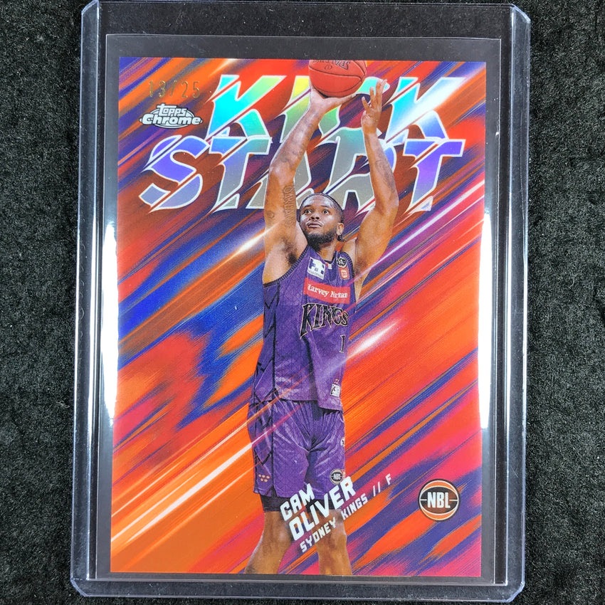 2024-25 Topps Chrome NBL CAM OLIVER Kick Start Orange 13/25 #19