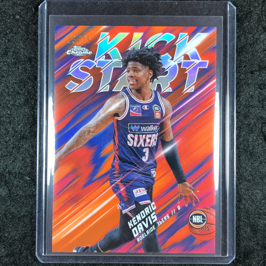 2024-25 Topps Chrome NBL KENDRIC DAVIS Kick Start Orange 23/25 #21