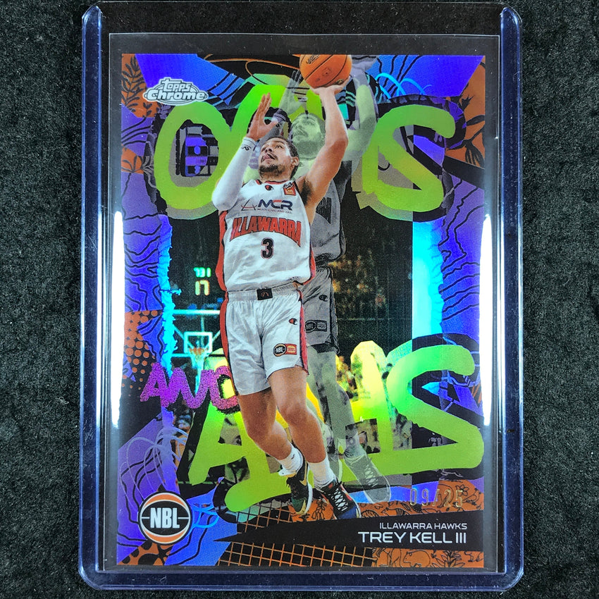 2024-25 Topps Chrome NBL TREY KELL III Oohs and Ahhs Orange 9/25 #8