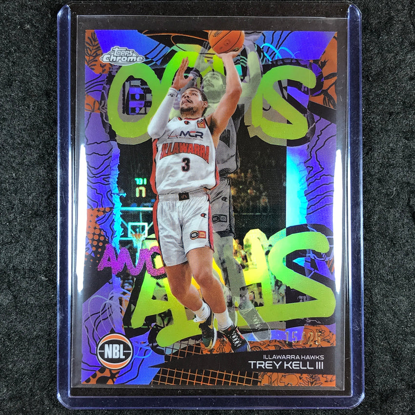 2024-25 Topps Chrome NBL TREY KELL III Oohs and Ahhs Orange 15/25 #8
