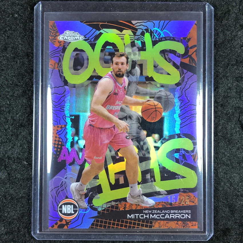 2024-25 Topps Chrome NBL MITCH MCCARRON Oohs and Ahhs Orange 15/25 #22