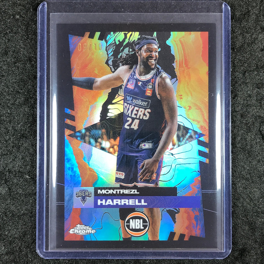 2024-25 Topps Chrome NBL MONTREZL HARRELL Base Black 9/10 #9