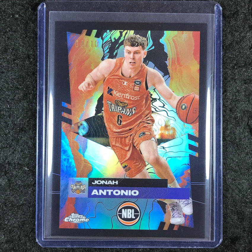 2024-25 Topps Chrome NBL JONAH ANTONIO Base Black 4/10 #30