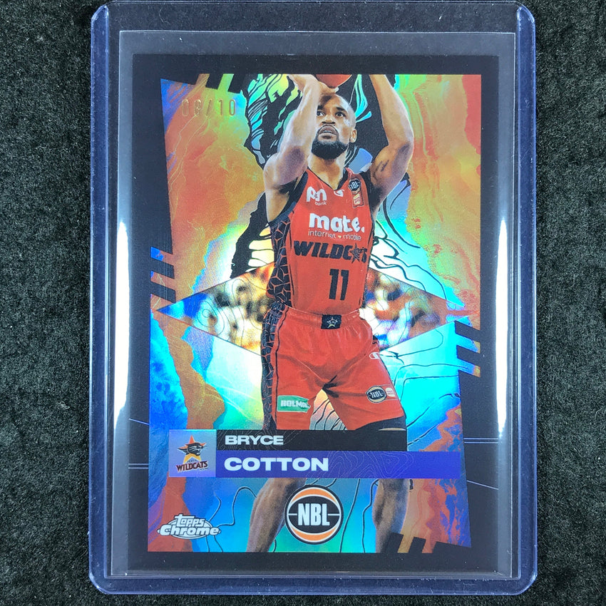 2024-25 Topps Chrome NBL BRYCE COTTON Base Black 8/10 #62