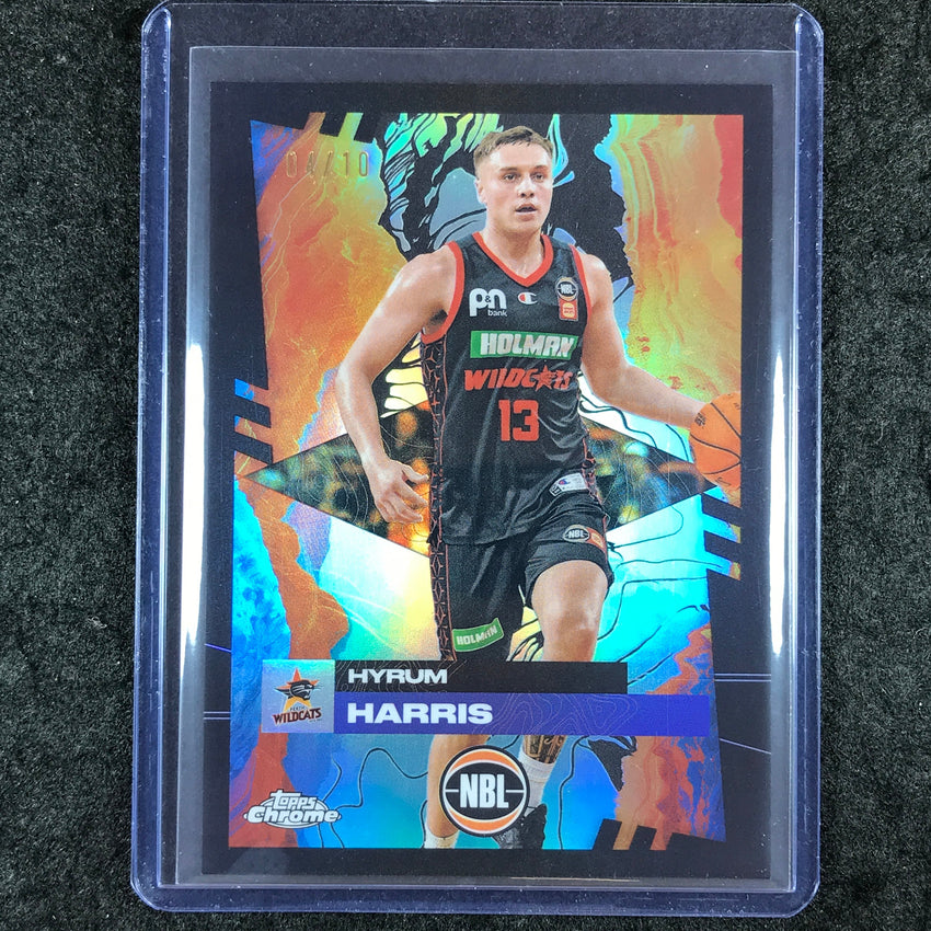 2024-25 Topps Chrome NBL HYRUM HARRIS Base Black 4/10 #68
