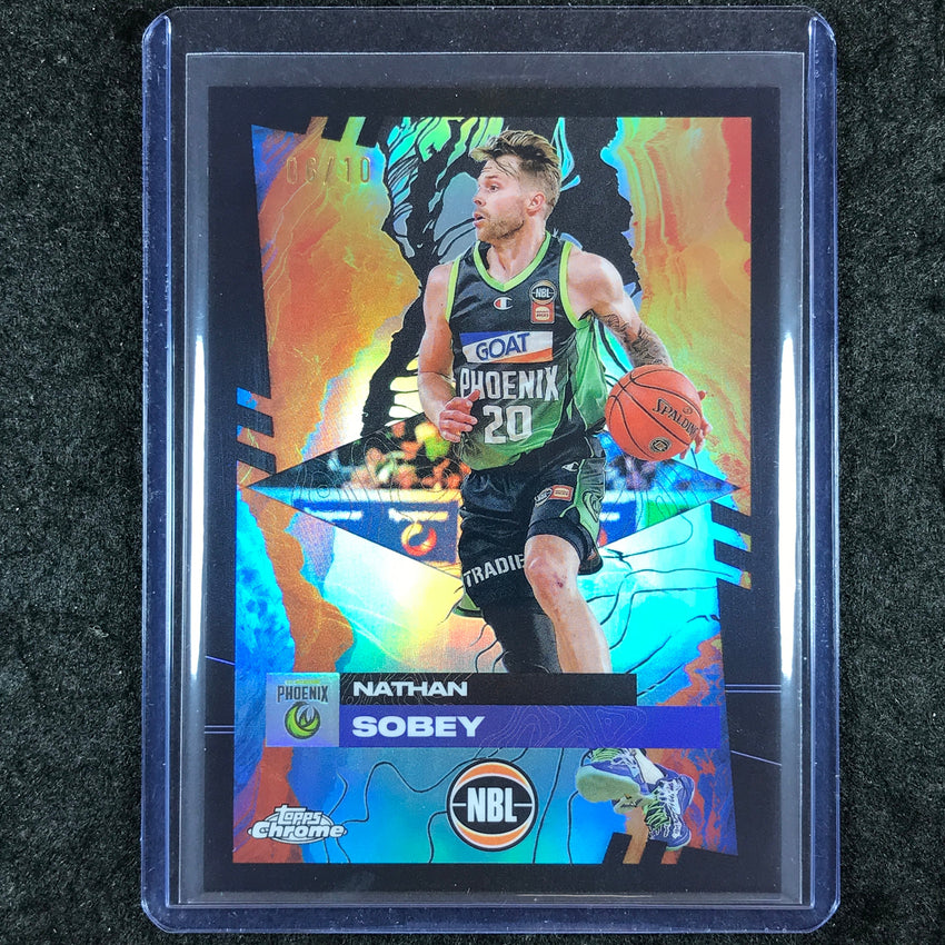 2024-25 Topps Chrome NBL NATHAN SOBEY Base Black 6/10 #76