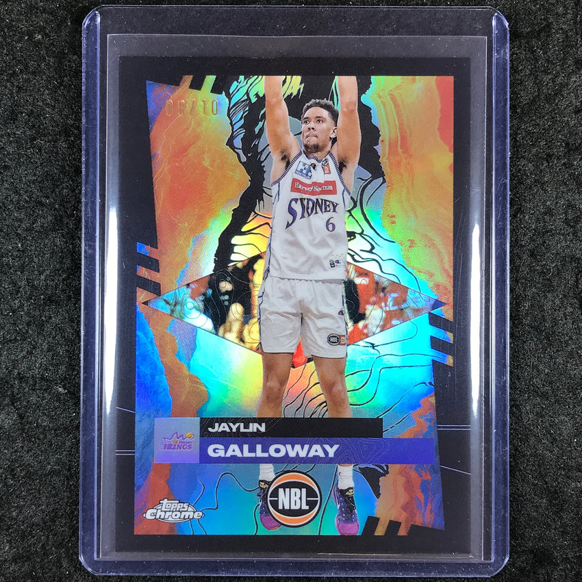2024-25 Topps Chrome NBL JAYLIN GALLOWAY Base Black 8/10 #83