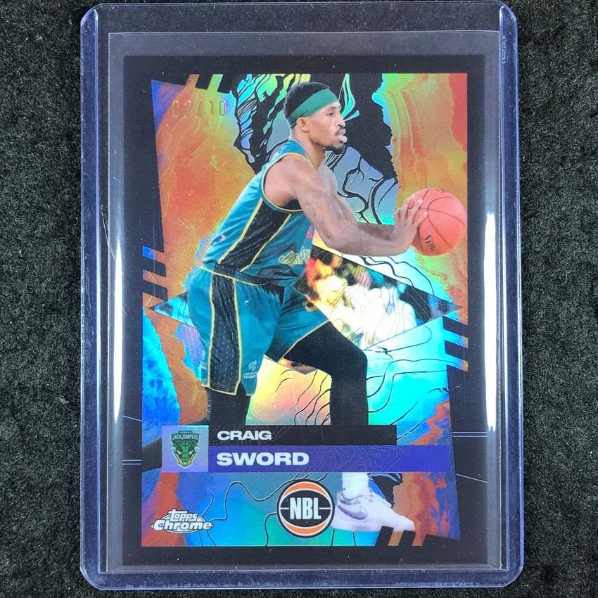 2024-25 Topps Chrome NBL CRAIG SWORD Base Black 2/10 #93