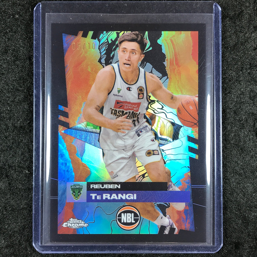 2024-25 Topps Chrome NBL REUBEN TE RANGI Base Black 5/10 #99