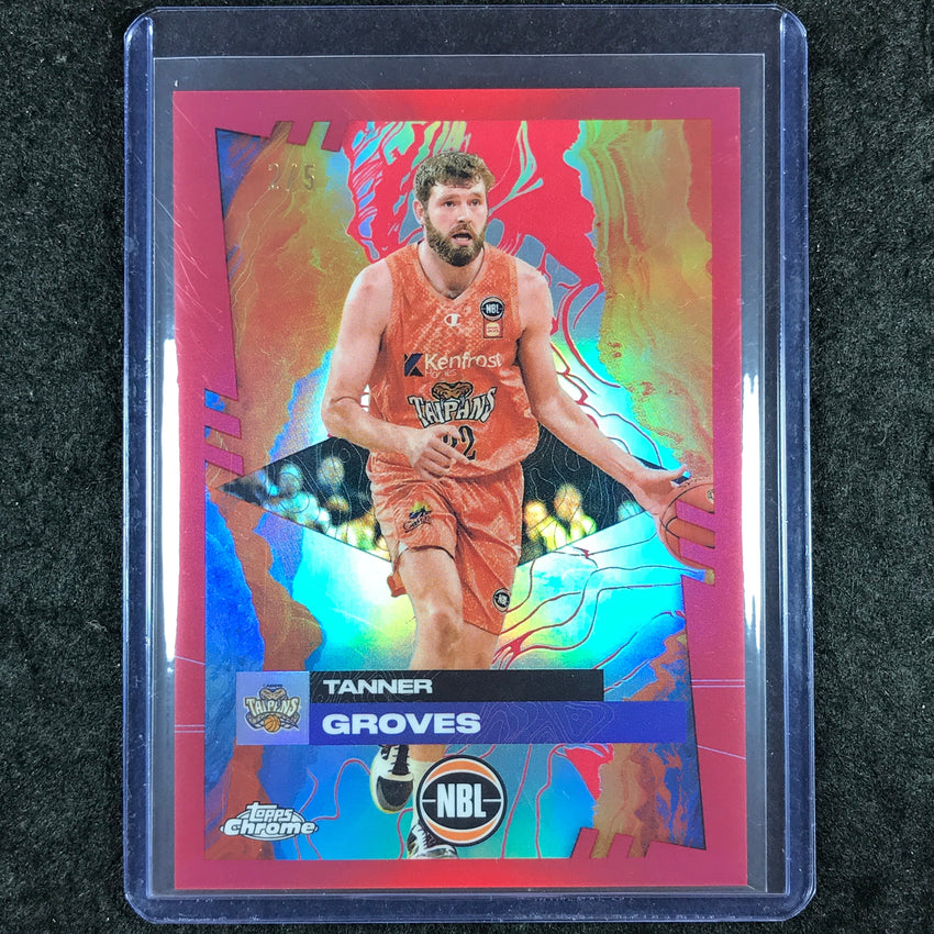2024-25 Topps Chrome NBL TANNER GROVES Base Red 2/5 #25