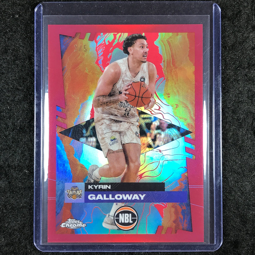 2024-25 Topps Chrome NBL KYRIN GALLOWAY Base Red 3/5 #27