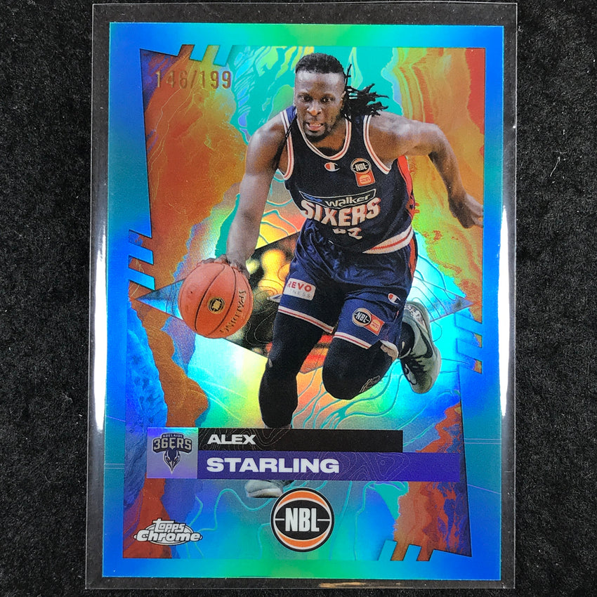 2024-25 Topps Chrome NBL ALEX STARLING Base Aqua /199 #8