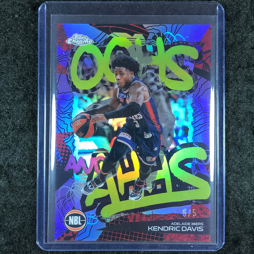 2024-25 Topps Chrome NBL KENDRIC DAVIS Oohs and Ahhs Red 5/5 #1