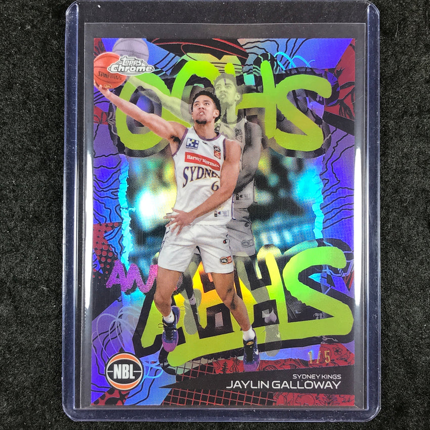 2024-25 Topps Chrome NBL JAYLIN GALLOWAY Oohs and Ahhs Red 1/5 #18