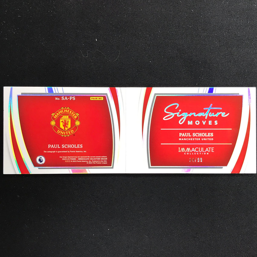 2022-23 Immaculate Paul Scholes Signature Moves Booklet Acetate 