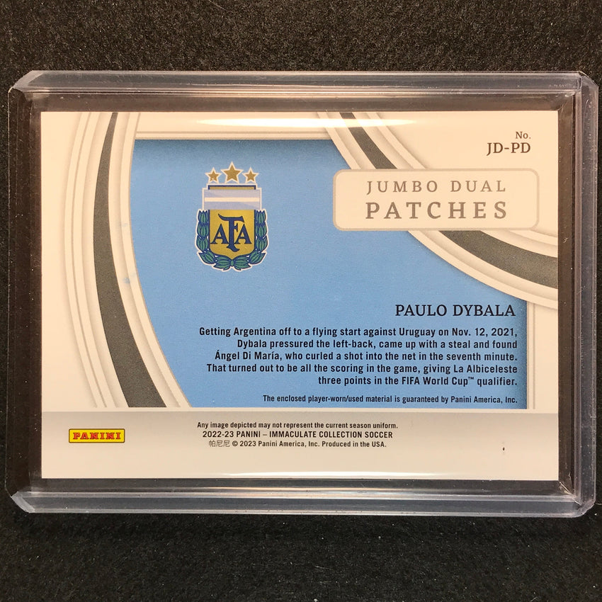 2022-23 Immaculate Paulo Dybala Jumbo Dual Patches Relic Platinum 1/1
