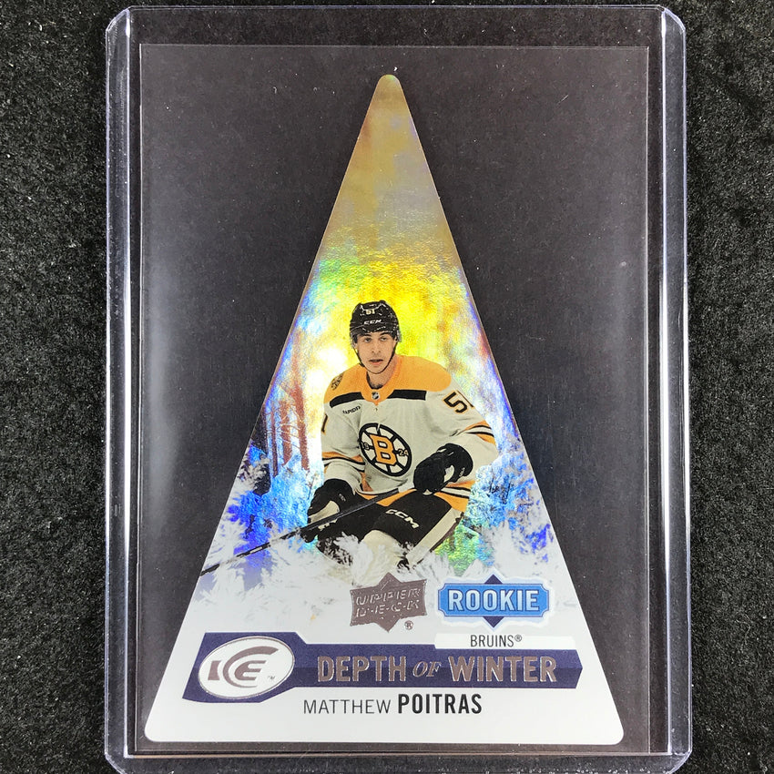 2023-24 UD Ice Hockey MATTHEW POITRAS Depth of Winter Rookie Base #50