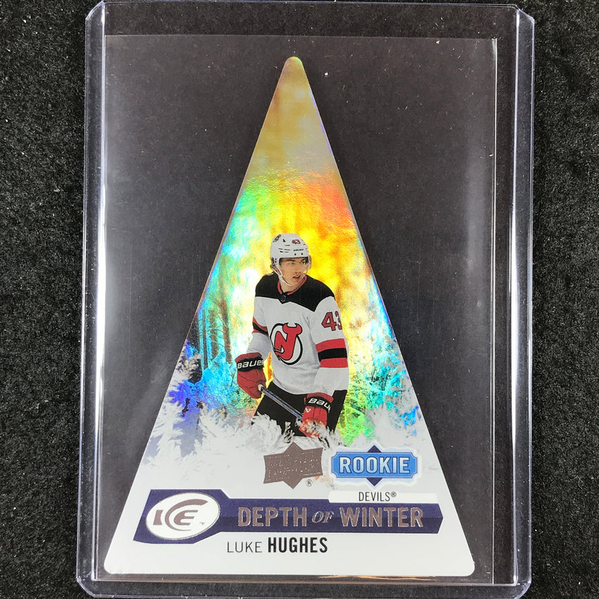 2023-24 UD Ice Hockey LUKE HUGHES Depth of Winter Rookie Base #55