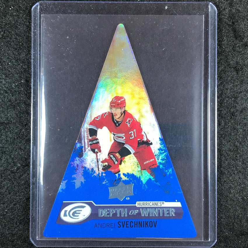 2023-24 UD Ice Hockey ANDREI SVECHNIKOV Depth of Winter Blue Frost 4/25 #17