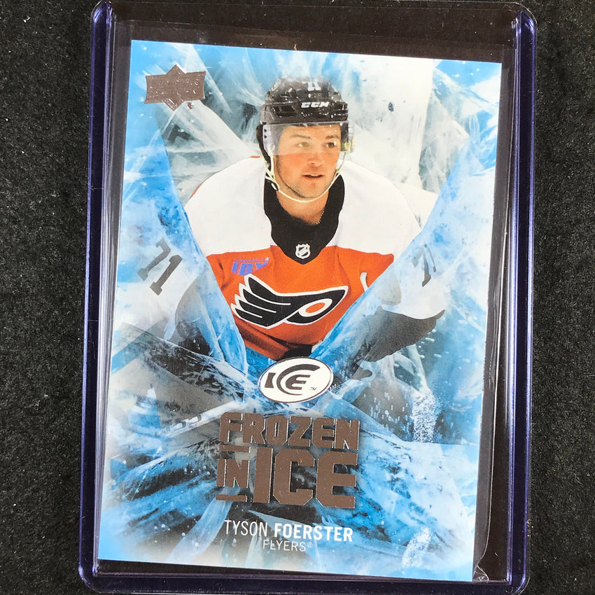 2023-24 UD Ice Hockey TYSON FOERSTER Frozen In Ice Rookie Base SEALED #45