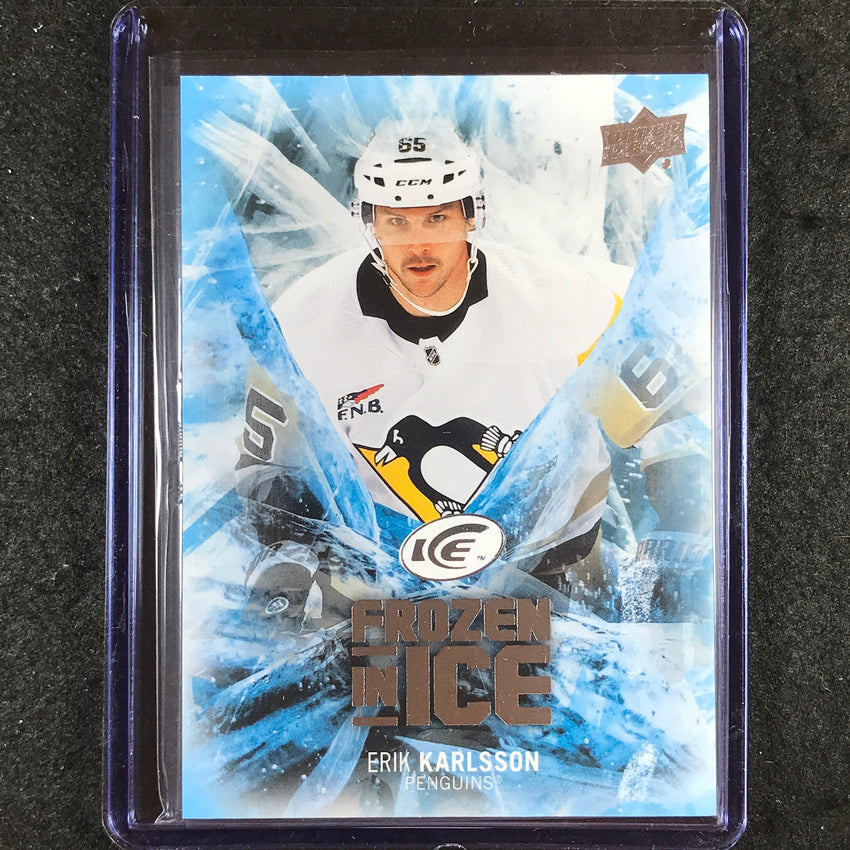 2023-24 UD Ice Hockey ERIK KARLSSON Frozen In Ice Base SEALED #49