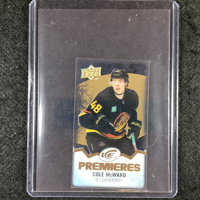 2023-24 UD Ice Hockey COLE MCWARD Ice Premiers Mini Gold 94/99 #9