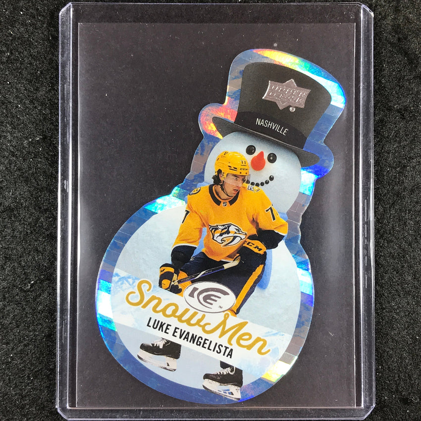 2023-24 UD Ice Hockey LUKE EVANGELISTA Snow Men Rookies #35